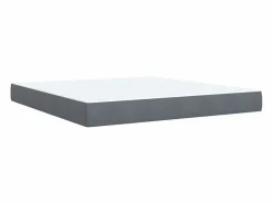 Clicnbuy Cama box spring con colchón terciopelo oscuro 180x200 cm Gris Sale