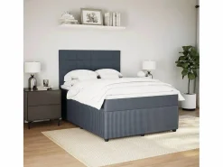 Clicnbuy Somier - 140X190Cm|Cama box spring con colchón terciopelo oscuro 140x190 cm