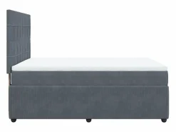 Clicnbuy Somier - 140X190Cm|Cama box spring con colchón terciopelo oscuro 140x190 cm