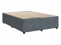 Clicnbuy Somier - 140X190Cm|Cama box spring con colchón terciopelo oscuro 140x190 cm