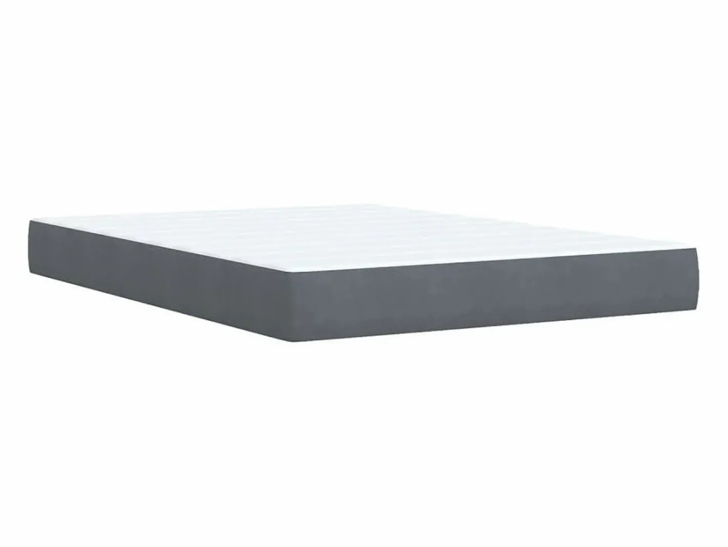 Clicnbuy Somier - 140X190Cm|Cama box spring con colchón terciopelo oscuro 140x190 cm