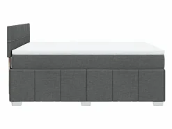 Clicnbuy Somier - 160X200Cm|Cama box spring con colchón tela oscuro 160x200 cm