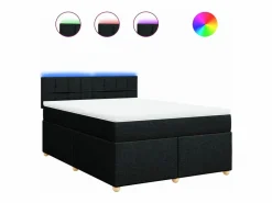 Clicnbuy Somier - 160X200Cm|Cama box spring con colchón tela 160x200 cm