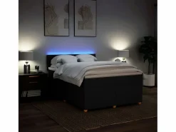 Clicnbuy Somier - 160X200Cm|Cama box spring con colchón tela 160x200 cm