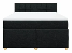 Clicnbuy Somier - 160X200Cm|Cama box spring con colchón tela 160x200 cm