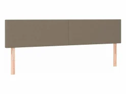 Clicnbuy Cama box spring con colchón LED tela gris taupe 180x200 cm Discount