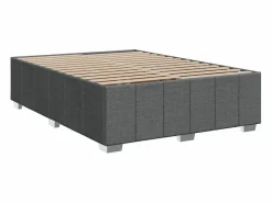 Clicnbuy Somier - 160X200Cm|Cama box spring con colchón tela oscuro 160x200 cm