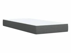 Clicnbuy Somier - 90X190Cm|Cama box spring con colchón tela oscuro 90x190 cm
