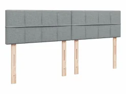 Cama box spring con colchón tela claro 180x200 cm^Clicnbuy