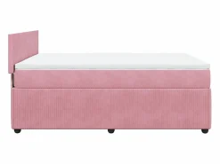Cama box spring con colchón terciopelo 160x200 cm^Clicnbuy Discount
