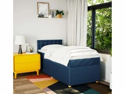 Cama box spring con colchón tela 90x190 cm^Clicnbuy