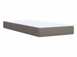 Clicnbuy Cama box spring con colchón tela gris taupe 90x190 cm Topo Clearance