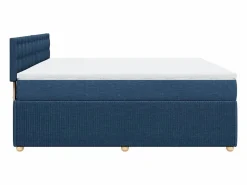 Clicnbuy Cama box spring con colchón tela 180x200 cm Azul Online