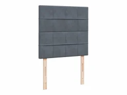 Cama box spring con colchón terciopelo oscuro 90x190 cm^Clicnbuy New