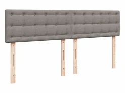 Clicnbuy Somier - 180X200Cm|Cama box spring con colchón tela gris taupe 180x200 cm