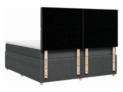 Clicnbuy Cama box spring con colchón tela oscuro 180x200 cm Gris Discount