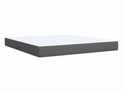 Clicnbuy Cama box spring con colchón tela oscuro 180x200 cm Gris Discount