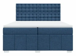 Cama box spring con colchón tela 200x200 cm^Clicnbuy Discount