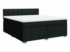Clicnbuy Somier - 180X200Cm|Cama box spring con colchón tela 180x200 cm
