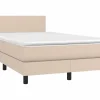 Cama box spring con colchón cuero sintético capuchino 120x190cm^Clicnbuy Clearance