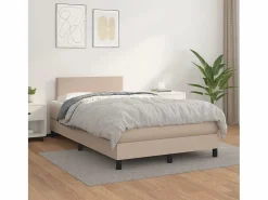 Cama box spring con colchón cuero sintético capuchino 120x190cm^Clicnbuy Clearance