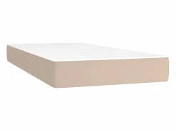 Cama box spring con colchón cuero sintético capuchino 120x190cm^Clicnbuy Clearance