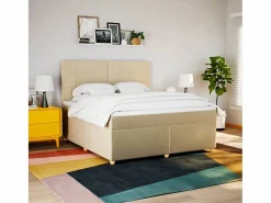 Cama box spring con colchón tela color 180x200 cm^Clicnbuy Sale