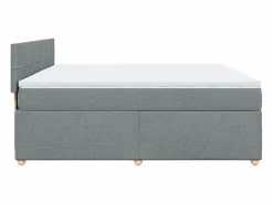Clicnbuy Base De Cama De Láminas|Somier - 180X200Cm|Cama box spring con colchón tela claro 180x200 cm