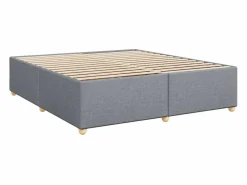 Clicnbuy Base De Cama De Láminas|Somier - 180X200Cm|Cama box spring con colchón tela claro 180x200 cm