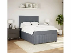 Clicnbuy Base De Cama De Láminas|Somier - 140X190Cm|Cama box spring con colchón terciopelo oscuro 140x190 cm