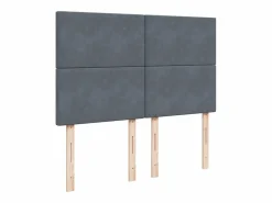 Clicnbuy Base De Cama De Láminas|Somier - 140X190Cm|Cama box spring con colchón terciopelo oscuro 140x190 cm