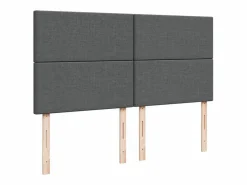 Cama box spring con colchón tela oscuro 180x200 cm^Clicnbuy Discount