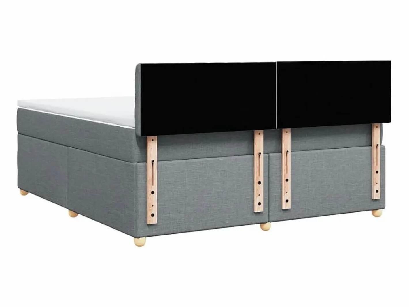 Clicnbuy Cama box spring con colchón tela claro 180x200 cm Gris Clearance