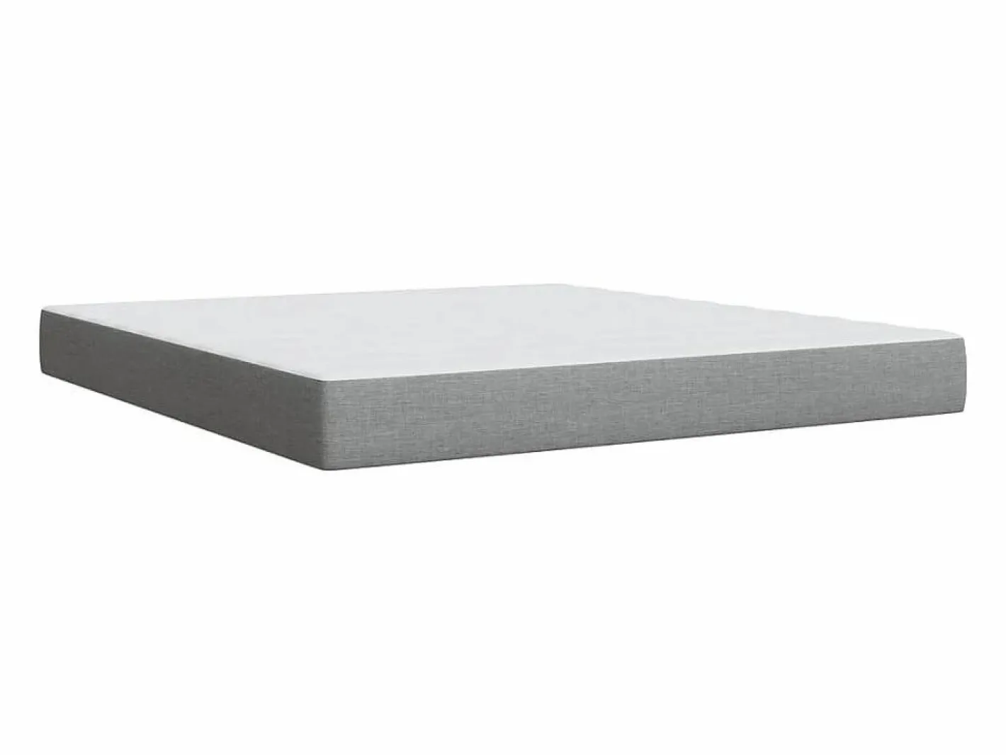 Clicnbuy Cama box spring con colchón tela claro 180x200 cm Gris Clearance