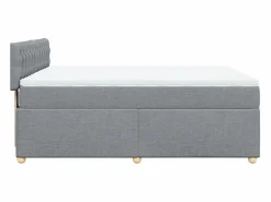 Cama box spring con colchón tela claro 160x200 cm^Clicnbuy Hot