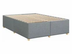 Cama box spring con colchón tela claro 160x200 cm^Clicnbuy Hot
