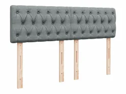 Cama box spring con colchón tela claro 160x200 cm^Clicnbuy Hot