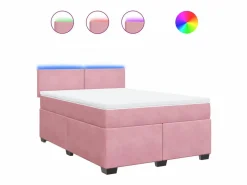 Clicnbuy Base De Cama De Láminas|Somier - 160X200Cm|Cama box spring con colchón terciopelo 160x200 cm