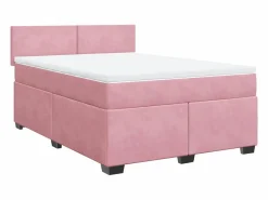 Clicnbuy Base De Cama De Láminas|Somier - 160X200Cm|Cama box spring con colchón terciopelo 160x200 cm