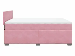 Clicnbuy Base De Cama De Láminas|Somier - 160X200Cm|Cama box spring con colchón terciopelo 160x200 cm