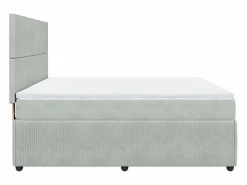 Cama box spring con colchón terciopelo claro 180x200 cm^Clicnbuy Discount