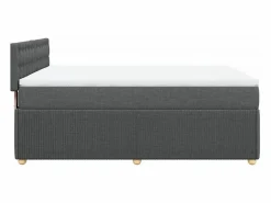 Clicnbuy Somier - 160X200Cm|Cama box spring con colchón tela oscuro 160x200 cm
