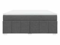 Clicnbuy Somier - 180X200Cm|Cama box spring con colchón tela oscuro 180x200 cm
