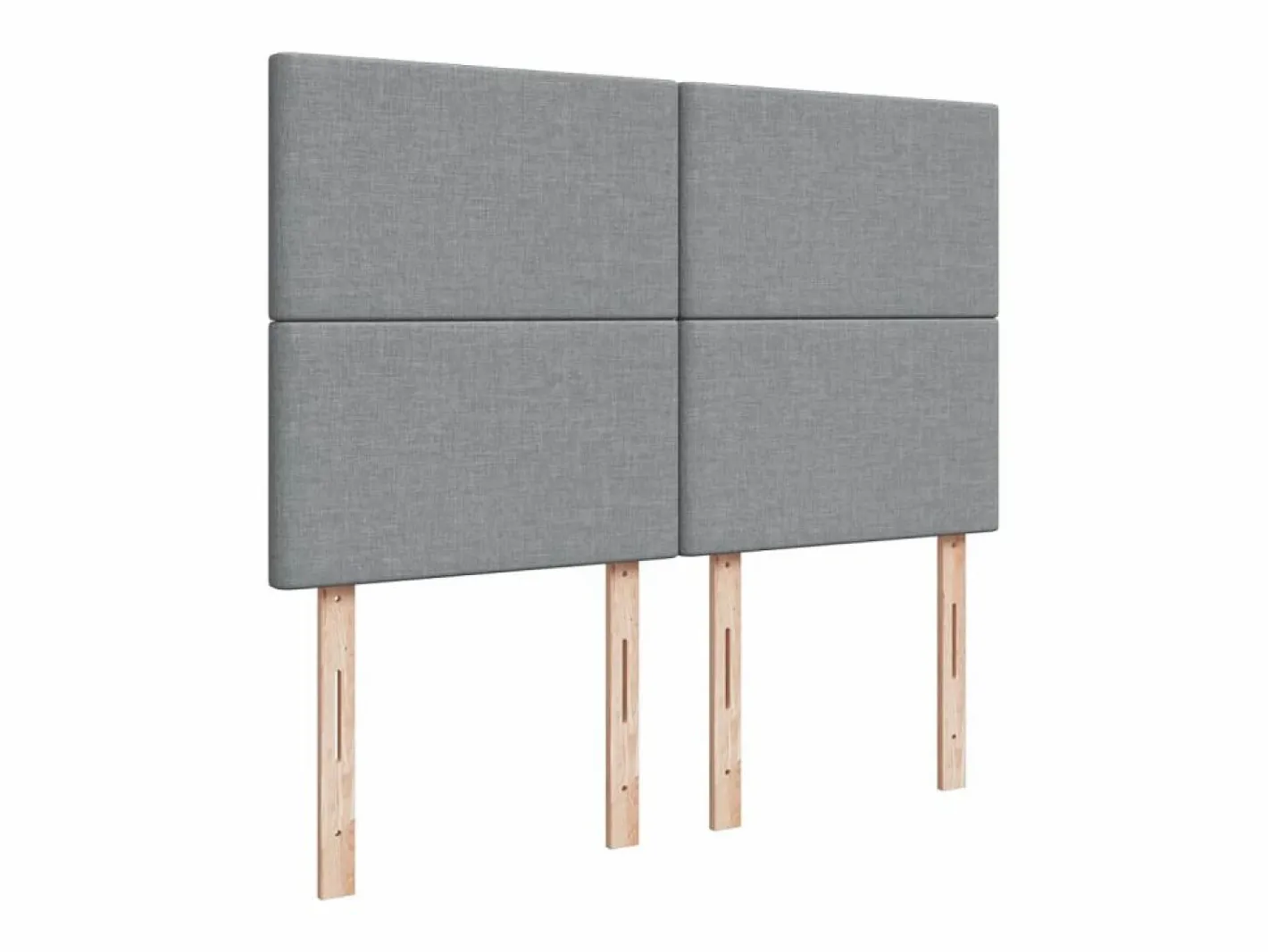 Clicnbuy Somier - 160X200Cm|Cama box spring con colchón tela claro 160x200 cm