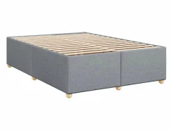 Clicnbuy Somier - 160X200Cm|Cama box spring con colchón tela claro 160x200 cm