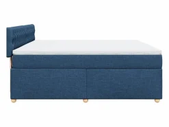 Clicnbuy Cama box spring con colchón tela 180x200 cm Azul Sale