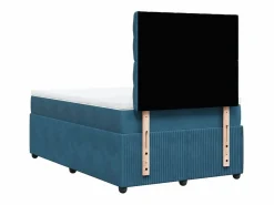 Clicnbuy Base De Cama De Láminas|Cama box spring con colchón terciopelo oscuro 120x200 cm