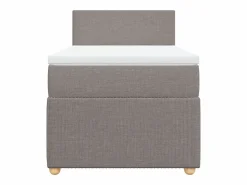 Clicnbuy Base De Cama De Láminas|Somier - 90X190Cm|Cama box spring con colchón tela gris taupe 90x190 cm