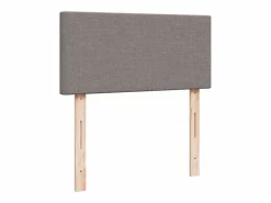 Clicnbuy Base De Cama De Láminas|Somier - 90X190Cm|Cama box spring con colchón tela gris taupe 90x190 cm