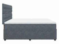 Cama box spring con colchón terciopelo oscuro 180x200 cm^Clicnbuy Online